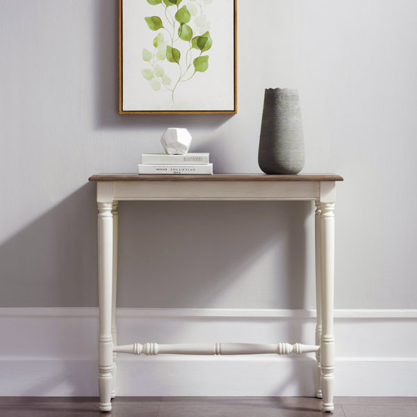 August Grove® Solid + Manufactured Wood Hall Console Table in Antiqued